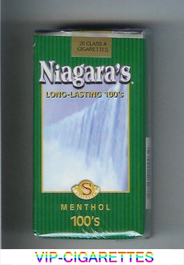 Niagara's Menthol 100s cigarettes soft box