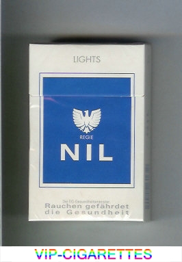 Nil Lights white and blue cigarettes hard box