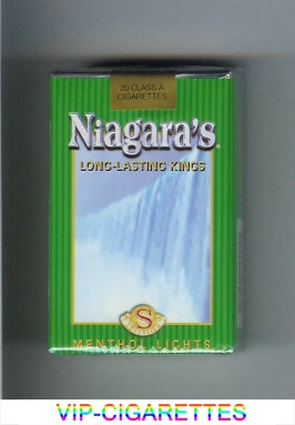 Niagara's Menthol Lights cigarettes soft box