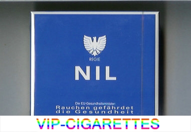 Nil blue cigarettes wide flat hard box