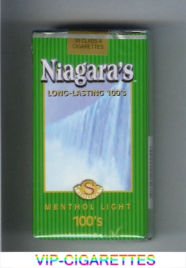 Niagara's Menthol Light 100s cigarettes soft box
