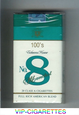 No 8 Menthol 100s cigarettes soft box