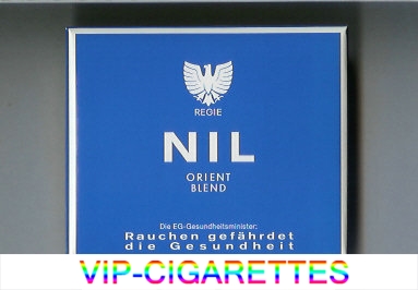Nil Orient Blend blue cigarettes wide flat hard box