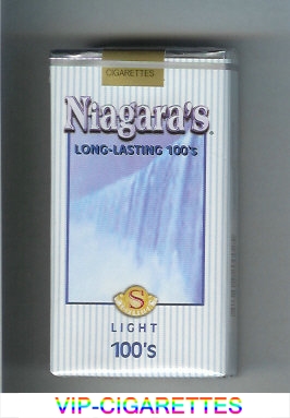 Niagara's Light 100s cigarettes soft box