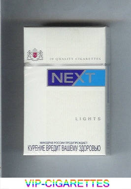 Next Lights white and blue cigarettes hard box