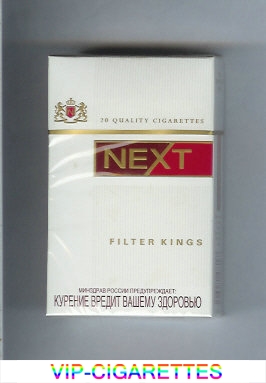 Next Filter Kings white and red cigarettes hard box