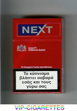 Next Quality American Blend Full Flavor red and blue cigarettes hard box