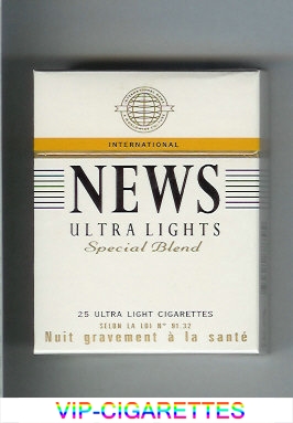 News 25 Ultra Light Special Blend International cigarettes hard box