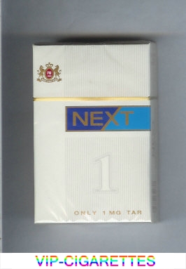 Next white and blue cigarettes hard box