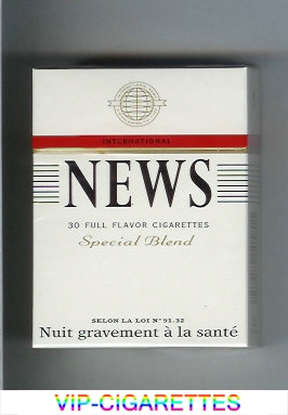News Special Blend International 30 Full Flavor cigarettes hard box