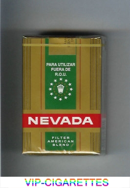 Nevada Filter American Blend gold and green and red cigarettes soft box