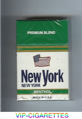 New York Premium Blend Menthol cigarettes hard box