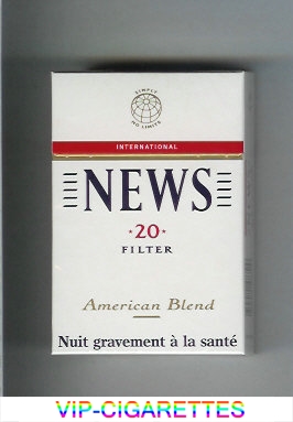 News American Blend Filter International cigarettes hard box