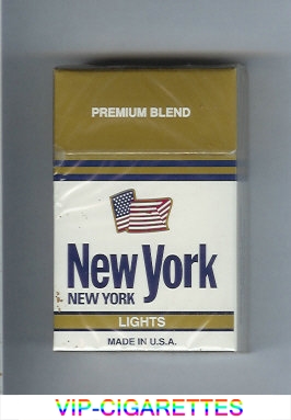 New York Premium Blend Lights cigarettes hard box