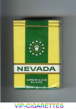 Nevada American Blend yellow and green and white cigarettes soft box