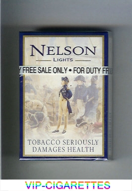 Nelson Lights cigarettes hard box