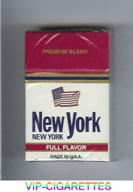 New York Premium Blend Full Flavor cigarettes hard box