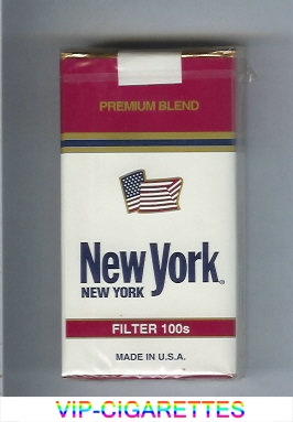 New York Premium Blend Filter 100s cigarettes soft box