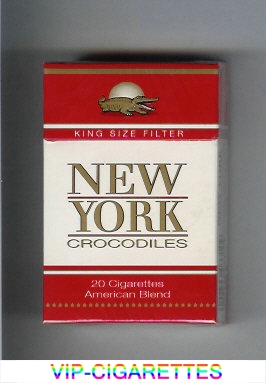 New York Crocodiles American Blend cigarettes hard box