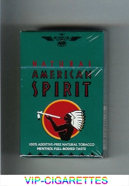 Natural American Spirit Menthol Full-Bodied Taste green cigarettes hard box