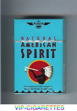 Natural American Spirit Regular blue cigarettes hard box