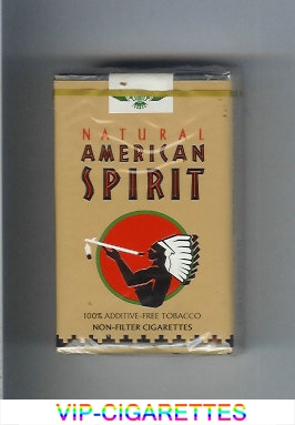 Natural American Spirit Non-Filter brown cigarettes soft box