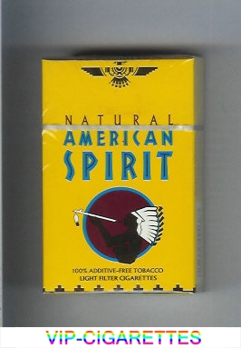 Natural American Spirit Light yellow cigarettes hard box