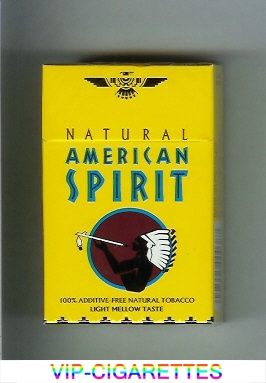 Natural American Spirit Light Mellow Taste yellow cigarettes hard box