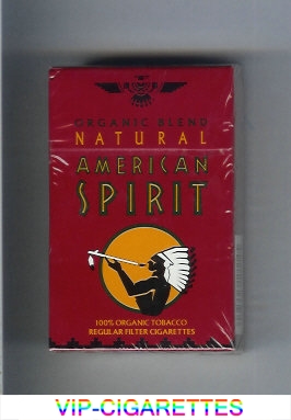 Natural American Spirit Organic Blend Regular dark red cigarettes hard box