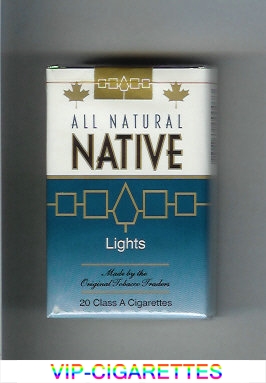 Native All Natural Lights cigarettes soft box