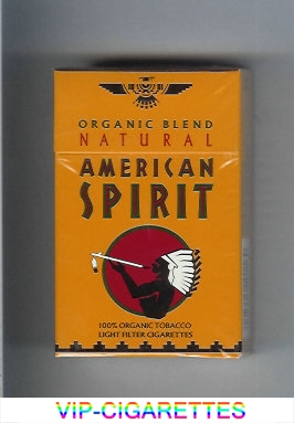 Natural American Spirit Organic Blend Light orange cigarettes hard box