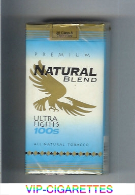 Natural Blend Premium Ultra Lights 100s cigarettes soft box