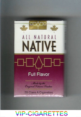 Native All Natural Full Flavor cigarettes soft box