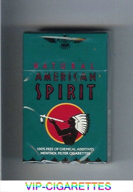 Natural American Spirit Menthol green cigarettes hard box