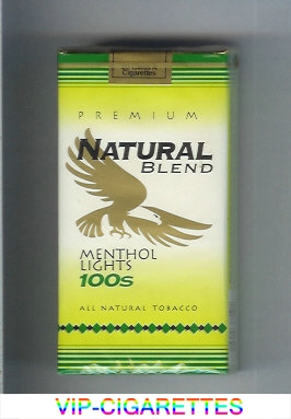 Natural Blend Premium Menthol Lights 100s cigarettes soft box