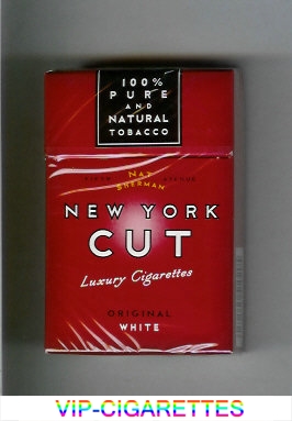 Nat Sherman New York Cut Original White cigarettes hard box