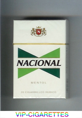 Nacional Mentol cigarettes hard box