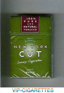 Nat Sherman New York Cut Mint White cigarettes hard box