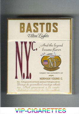 N.Y.C. Bastos Ultra Lights 25 cigarettes hard box