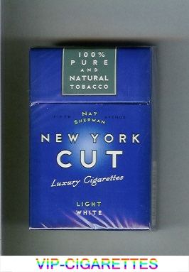 Nat Sherman New York Cut Light White cigarettes hard box