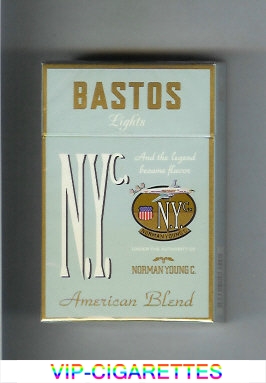 N.Y.C. Bastos Lights American Blend cigarettes hard box