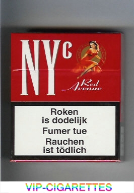 NYC Red Avenue American Blend 25 cigarettes hard box