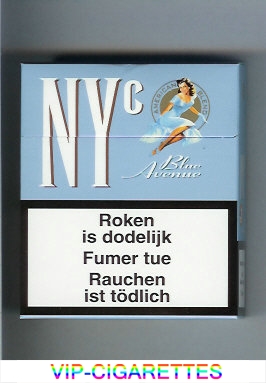NYC Blue Avenue American Blend 25 cigarettes hard box