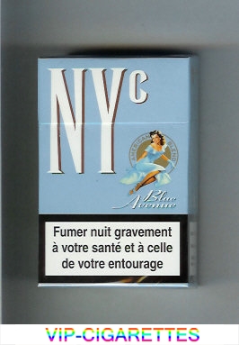 NYC Blue Avenue American Blend cigarettes hard box