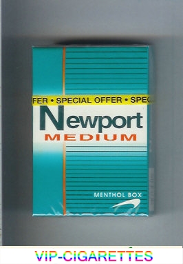 Newport Medium Menthol cigarettes hard box