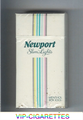 Newport Slim Lights Menthol 100s cigarettes hard box