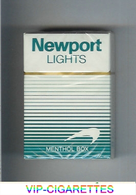Newport Lights Menthol white and green cigarettes hard box
