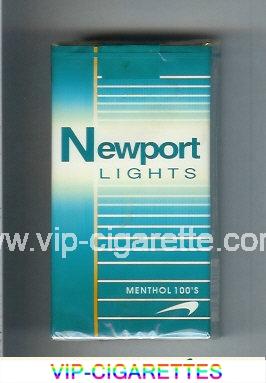 Newport Lights Menthol green and white 100s cigarettes soft box