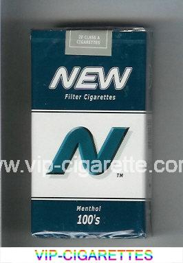 N New Menthol 100s cigarettes soft box