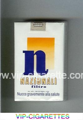 N Nazionali Filtro white and yellow cigarettes soft box